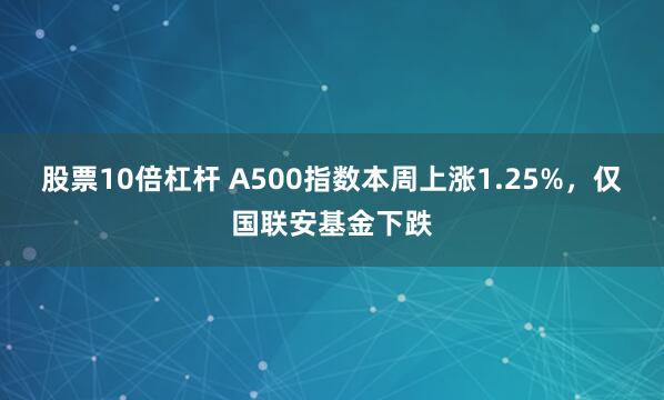 股票10倍杠杆 A500指数本周上涨1.25%，仅国联安基金下跌